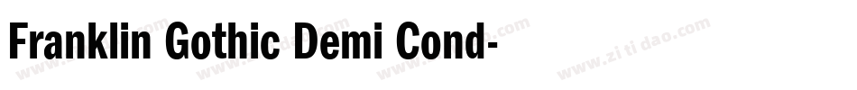 Franklin Gothic Demi Cond字体转换
